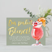 Unser perfekter Blend Funny Cocktail Save the Date Folieneinladung (Stehend vorne)