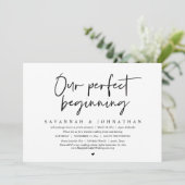 Unser perfektes Beginnungs-, Hochzeitserlebnis-Par Einladung (Stehend Vorderseite)