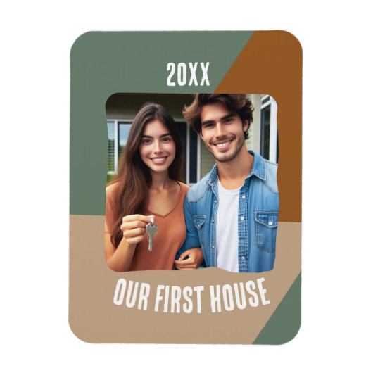 Unser Personalisiertes Foto im ersten Haus Magnet (Vertikal)