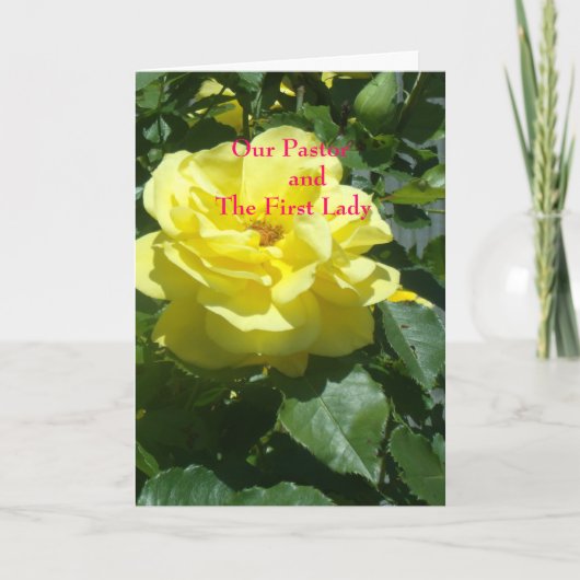 Unser Pfarrer und die First Lady Dankeskarte (Vorderseite)