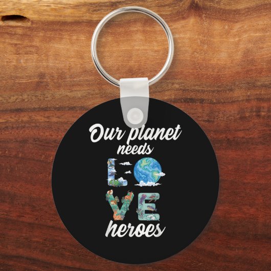 Unser Planet braucht Helden-Umweltschutz _ Schlüsselanhänger (Vorderseite)