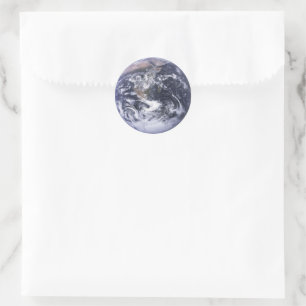 Unser Planet Erde Runder Aufkleber