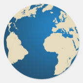 Unser Planet Runder Aufkleber (Vorderseite)