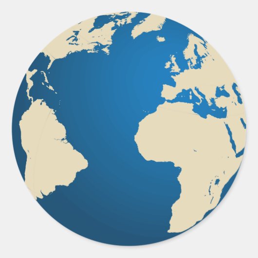 Unser Planet Runder Aufkleber (Vorderseite)