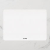 Unser Ray von Sunshine Gold Foto Baby Erstgeburt Folieneinladung (Rückseite)