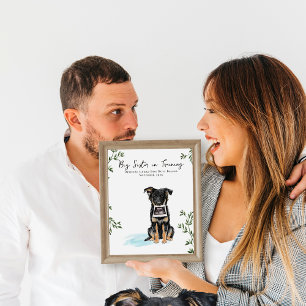 Unser Rudel Wächst Hunde-Schwangerschaft Foto-Requ Poster