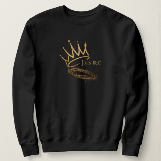 UNSER SAVIOR KING Christlich Women's Black Christm Sweatshirt (Design vorne)
