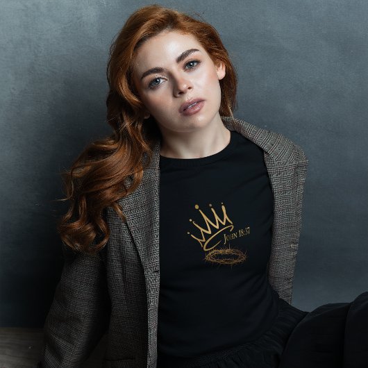 UNSER SAVIOR KING Christlich Women's Black Christm T-Shirt