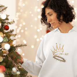 UNSER SAVIOR KING Christlich Women's White Christm Sweatshirt