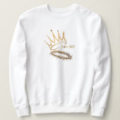 UNSER SAVIOR KING Christlich Women's White Christm Sweatshirt (Design vorne)