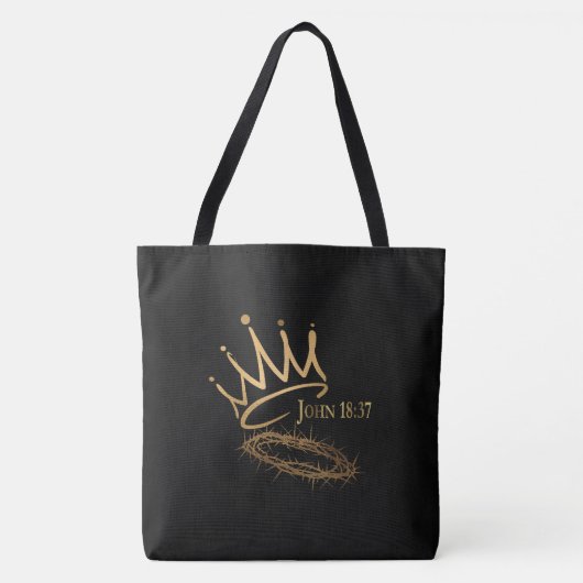UNSER SAVIOR KING Elegant Religiöse Schwarze Weihn Tasche (Vorderseite)