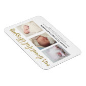 Unser schöner Segen 3 Foto Gold Glitzer Einfach Magnet (Rechte Seite)