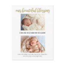 Unser schönes Segen Baby Geburtstag Ankündigung