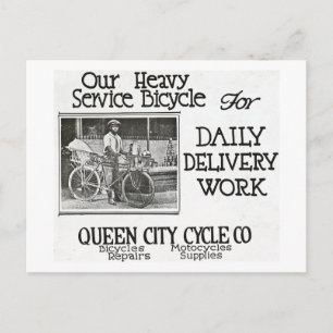 Unser Schwerlast-Service-Fahrrad - Vintage America Postkarte