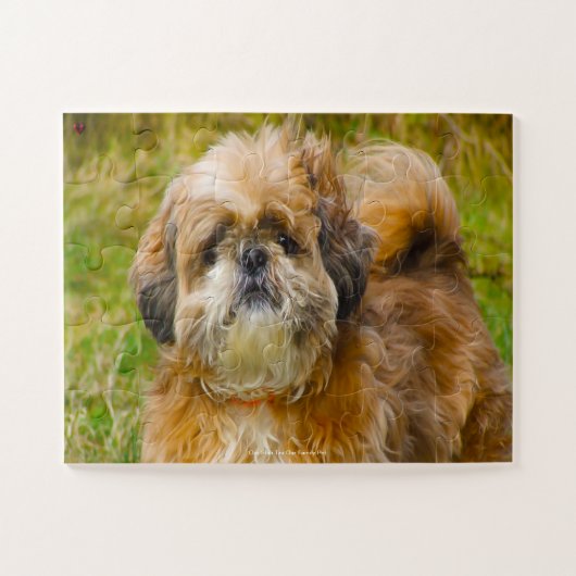 Unser Shih Tzu unser Haustier Puzzle (Horizontal)