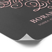 Unser Signature Drink Wedding Bar Sign Poster (Ecke)