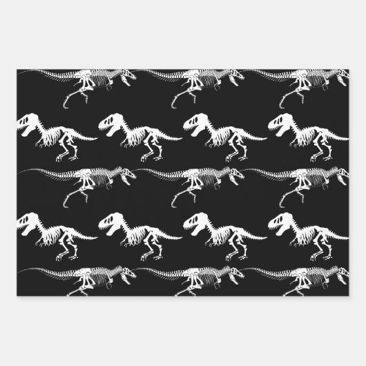 Unser Skelett Dinosaur Wrapping Paper Geschenkpapier Set (Vorderseite 2)