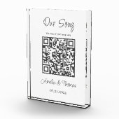 Unser Song Custom QR Code | Beibehalten Fotoblock (Rechts)