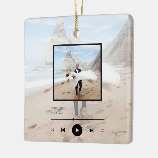 Unser Song Custom Song Weihnachtsdekoration Keramikornament (Links)