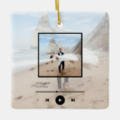 Unser Song Custom Song Weihnachtsdekoration Keramikornament (Vorderseite)