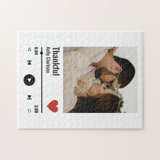 Unser Song Custom Spotify Musikjubiläum Puzzle (Horizontal)