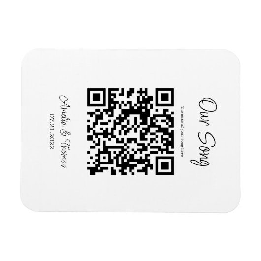 Unser Song QR Code | Personalisierter Keepsake Magnet (Horizontal)