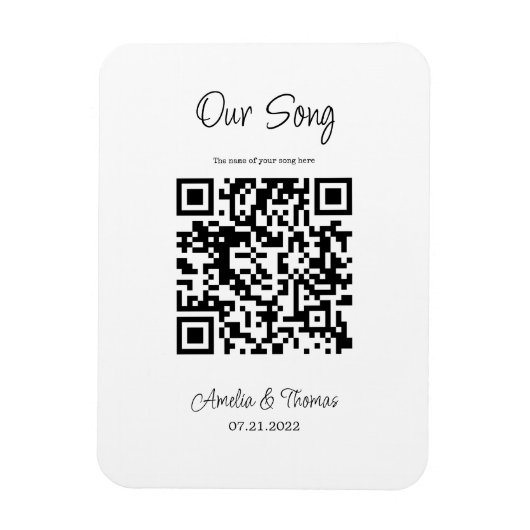 Unser Song QR Code | Personalisierter Keepsake Magnet (Vertikal)