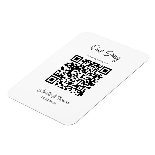 Unser Song QR Code | Personalisierter Keepsake Magnet (Linke Seite)
