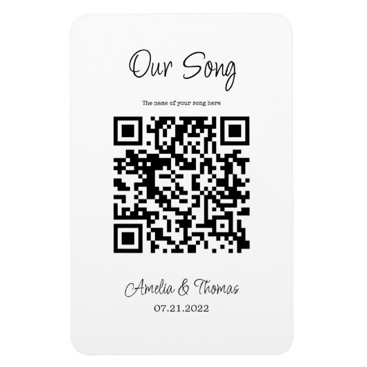Unser Song QR Code | Personalisierter Keepsake Magnet (Vertikal)