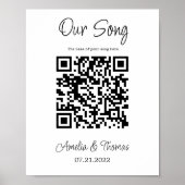 Unser Song QR Code | Personalisierter Keepsake Poster (Vorne)