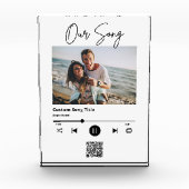 Unser Song Wedding Music Scan QR Code Acryl Fotoblock (Vorderseite)