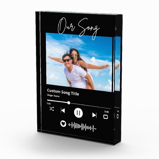 Unser Song Wedding Music Scannable Code Fotoblock (Rechts)