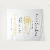 Unser Sonnenschein dreht einen Niedliche Geburtsta Wandteppich (Vorderseite (Horizontal))