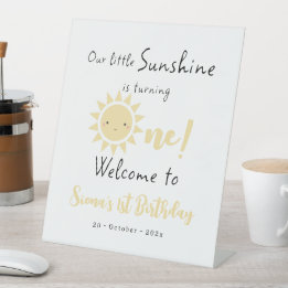 Unser Sonnenschein macht einen Niedliche Geburtsta Sockelschild