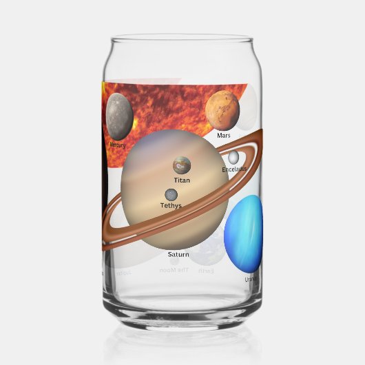 Unser Sonnensystem Dosenglas (Rückseite)