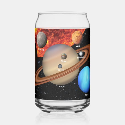 Unser Sonnensystem Dosenglas (Rückseite)