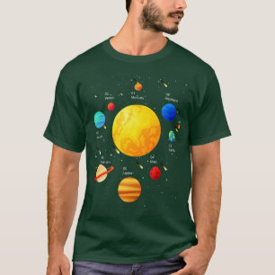 Unser Sonnensystem Grafik-Planeten und Weltraum T-Shirt