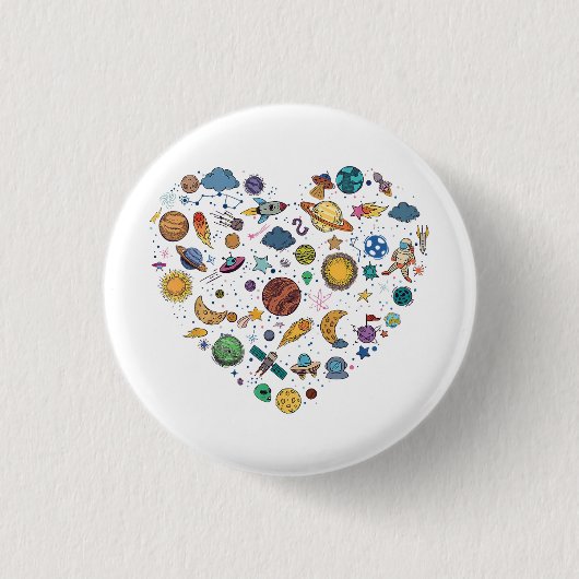 Unser Sonnensystem Planet, Wissenschaft Bildung Ra Button (Vorderseite)