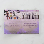 Unser Spuk Zuhause-Monster-FamilienHalloween Karte (Innenseite)