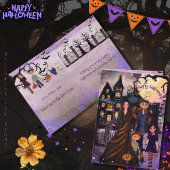 Unser Spuk Zuhause-Monster-FamilienHalloween Karte