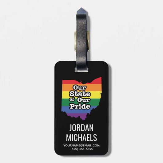 Unser Staat| Ohio Gepäckanhänger (Rückseite vertikal)