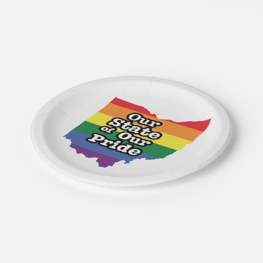 Unser Staat| Ohio Pappteller (Schrägansicht)