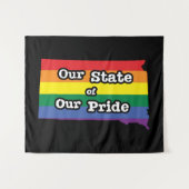 Unser Staat| Süddakota Wandteppich (Vorderseite (Horizontal))