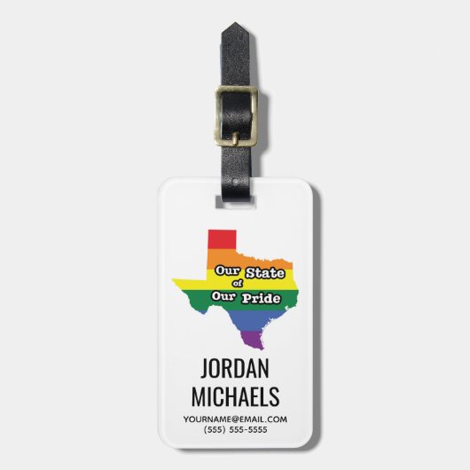 Unser Staat| Texas Gepäckanhänger (Vorderseite vertikal)