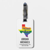 Unser Staat| Texas Gepäckanhänger (Rückseite vertikal)