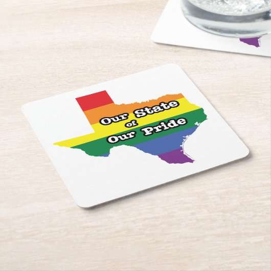 Unser Staat| Texas Rechteckiger Pappuntersetzer (angewinkelt)