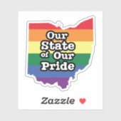 Unser Staat unseres Stolzes | Ohio Aufkleber (Blatt)