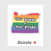 Unser Staat unseres Stolzes | Oregon Aufkleber (Blatt)