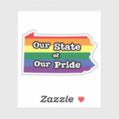 Unser Staat unseres Stolzes | Pennsylvania Aufkleber (Blatt)