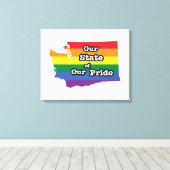 Unser Staat unseres Stolzes | Washington Leinwanddruck (Insitu (Holzboden))